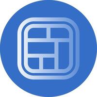 Layout Gradient Line Circle Icon vector