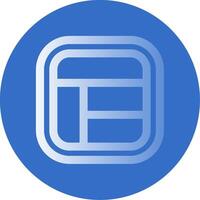 Layout Gradient Line Circle Icon vector