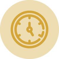 Timer Line Yellow Circle Icon vector