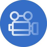 Video Gradient Line Circle Icon vector