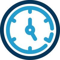 Timer Line Blue Two Color Icon vector