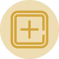 Add Line Yellow Circle Icon vector