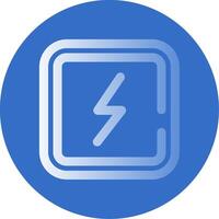 Electricity Gradient Line Circle Icon vector