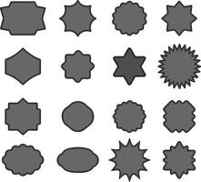 Set of ornamental label frames vector