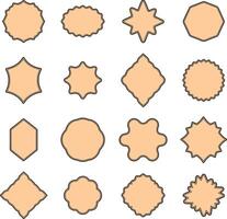 Set of ornamental label frames vector