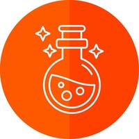 Potion Line Red Circle Icon vector