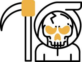 Death Skined Filled Icon vector