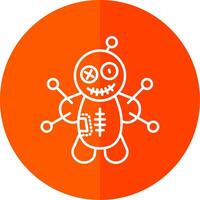 Voodoo Line Red Circle Icon vector