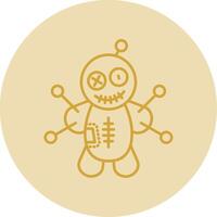 Voodoo Line Yellow Circle Icon vector