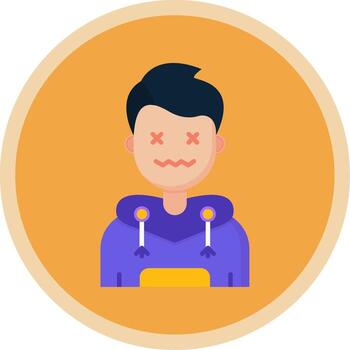 Dead Flat Multi Circle Icon vector