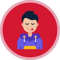Tongue Flat Multi Circle Icon vector