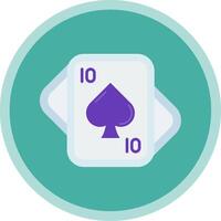 Spades Flat Multi Circle Icon vector