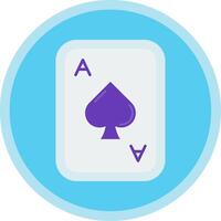 Spades Flat Multi Circle Icon vector