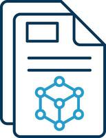 3d Line Blue Two Color Icon vector