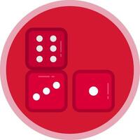 Dices Flat Multi Circle Icon vector