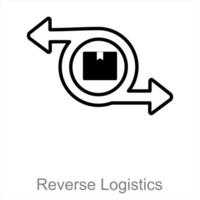 Reverse Logistics and return icon concept vector