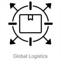 Global Logistics and delivery icon concept vector