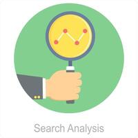 Search Analysis and analysis icon concept vector