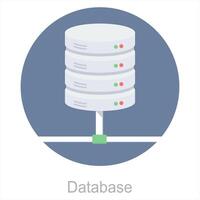 Database and server icon concept vector