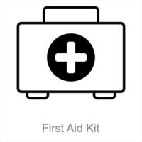 First Aid Kit and emergency icon concept vector