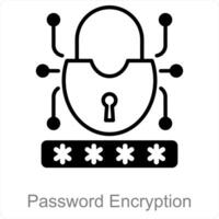 Password Encryption and security icon concept vector