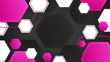 Gradient Colored Hexagonal Background Abstract hexagon pattern with pink and black colors video