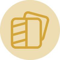 Transparent Line Yellow Circle Icon vector