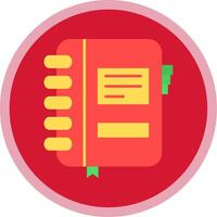 Notebook Flat Multi Circle Icon vector
