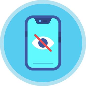 Hide Flat Multi Circle Icon vector