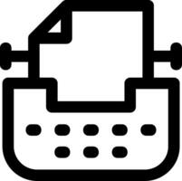 Typewriter Skined Filled Icon vector