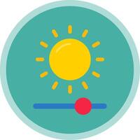 Brightness Flat Multi Circle Icon vector