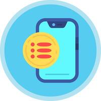 Menu Flat Multi Circle Icon vector