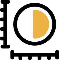 Sizing Skined Filled Icon vector
