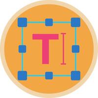 Text Flat Multi Circle Icon vector