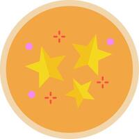 estrella plano multi circulo icono vector