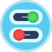 Switch Flat Multi Circle Icon vector