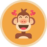 Love Flat Multi Circle Icon vector