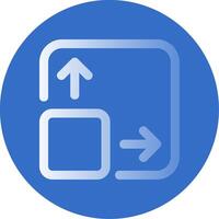 Expand Gradient Line Circle Icon vector