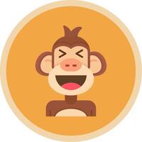 Laugh Flat Multi Circle Icon vector
