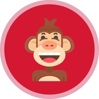 falso plano multi circulo icono vector