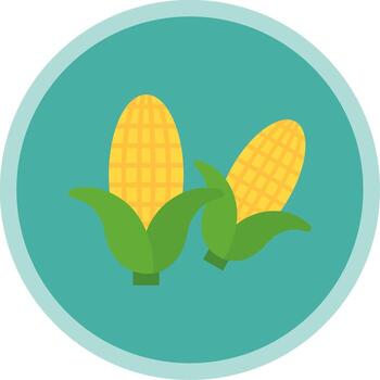 Corn Flat Multi Circle Icon vector