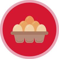Eggs Flat Multi Circle Icon vector