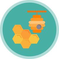 Honeycomb Flat Multi Circle Icon vector