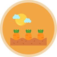 Carrots Flat Multi Circle Icon vector