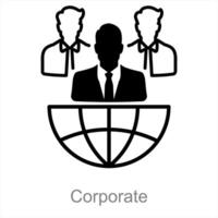 corporativo y negocio icono concepto vector