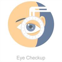 Eye Checkup and check icon concept vector