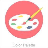 Color Palette and color icon concept vector