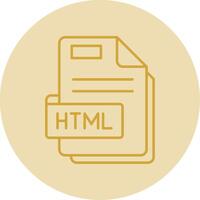 Html Line Yellow Circle Icon vector