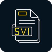 Svi Line Yellow White Icon vector