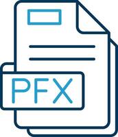 Pfx Line Blue Two Color Icon vector